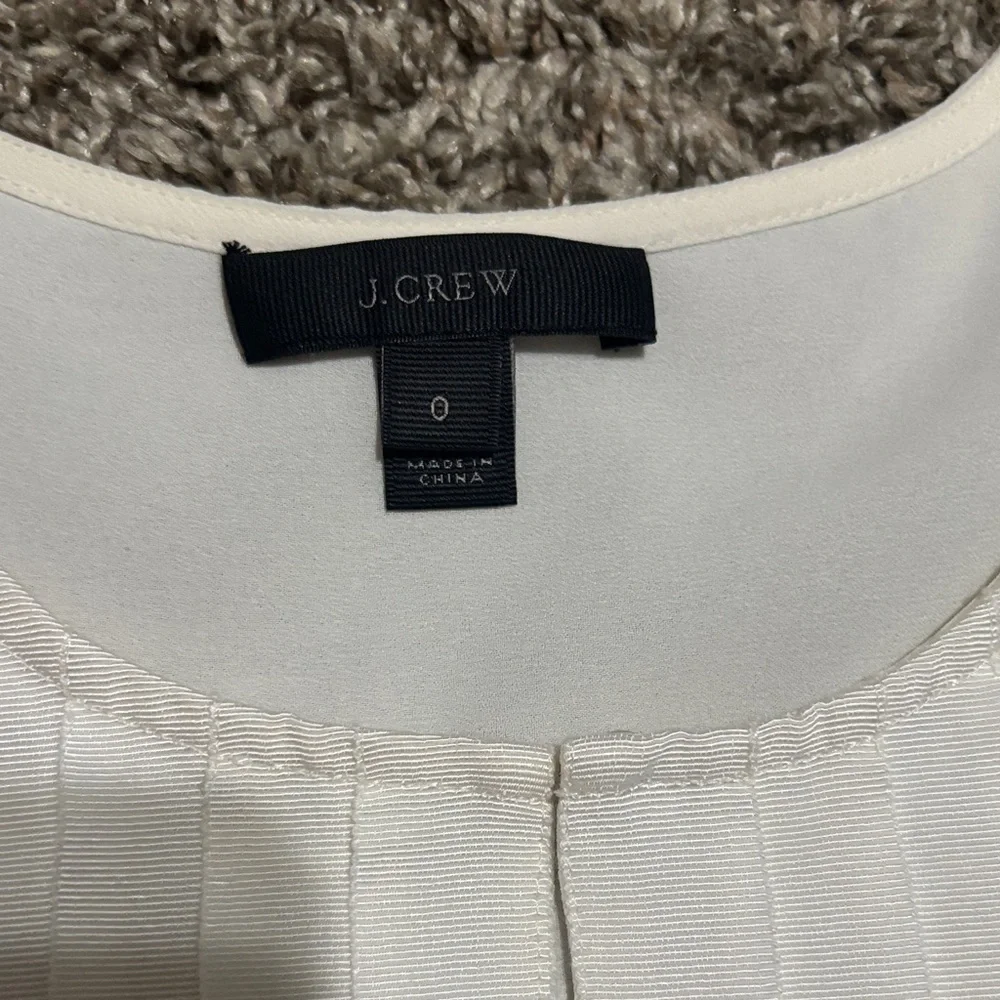 J. Crew White Pleated Women's Blouse